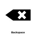 Backspace icon vector isolated on white background, logo concept