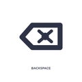 backspace icon on white background. Simple element illustration from arrows 2 concept Royalty Free Stock Photo