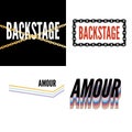 Backstage Amour slogan modern Fashion Slogan for T-shirt graphic vector Print