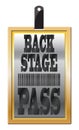 Backstage Pass Gold Royalty Free Stock Photo