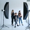 Backstage photo stylist teamwork lifestyle concept Royalty Free Stock Photo