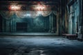 backstage view of empty ballet stage