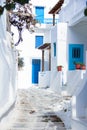 Backstreets of Mykonos island Greece