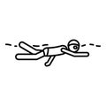 Backstroke Line Vector icon which can easily modify or edit Royalty Free Stock Photo