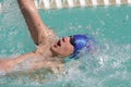 Backstroke swim Royalty Free Stock Photo