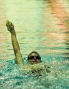 Backstroke at Swim Meet