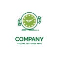 Backup, clock, clockwise, counter, time Flat Business Logo templ