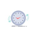 Backup, clock, clockwise, counter, time Flat Color Icon Vector