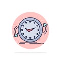 Backup, clock, clockwise, counter, time Flat Color Icon Vector