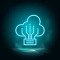 Backup , cloud vector blue neon icon