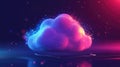 backup collapsing cloud storage icon Royalty Free Stock Photo