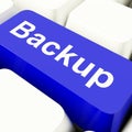Backup Computer Key In Blue For Archiving And Storage Royalty Free Stock Photo