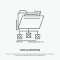 backup, data, files, folder, network Icon. Line vector gray symbol for UI and UX, website or mobile application Royalty Free Stock Photo