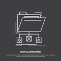 backup, data, files, folder, network Icon. Line vector symbol for UI and UX, website or mobile application Royalty Free Stock Photo