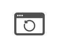 Recovery internet icon. Backup data sign. Restore information. Vector