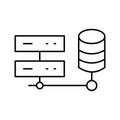 Backup data Vector icon which can easily modify or edit Royalty Free Stock Photo