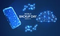 Backup day world cloud technology smartphone