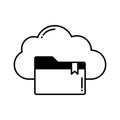 Backup folder half glyph vector icon which can easily modify or edit