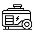 Backup generator icon outline vector. Electric energy