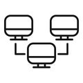 Backup network icon outline vector. Data cloud Royalty Free Stock Photo