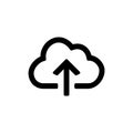 Backup and restore data cloud icon for simple flat style ui design Royalty Free Stock Photo