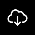 Backup and restore data cloud icon for simple flat style ui design Royalty Free Stock Photo
