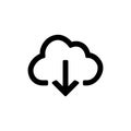 Backup and restore data cloud icon for simple flat style ui design Royalty Free Stock Photo