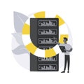Backup server abstract concept vector illustration. Royalty Free Stock Photo