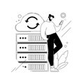 Backup server abstract concept vector illustration.