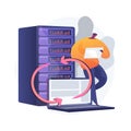 Backup server abstract concept vector illustration. Royalty Free Stock Photo
