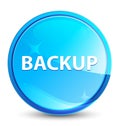 Backup splash natural blue round button Royalty Free Stock Photo