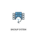Backup system concept 2 colored line