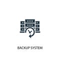 Backup system icon. Simple element