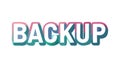 Backup Text Icon for Data Safety and Security, vector design Generative AI Royalty Free Stock Photo