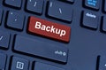Backup word on computer keyboard button Royalty Free Stock Photo