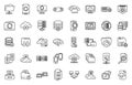 Backups icons set outline vector. Recovery data Royalty Free Stock Photo