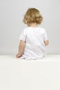 Backview of a little girl Royalty Free Stock Photo