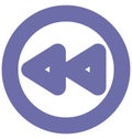 Backward Isolated Vector Icon which can easily modified or edit Royalty Free Stock Photo