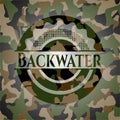 Backwater on camouflage texture. Vector Illustration. Detailed