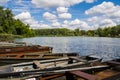 Backwater of the river Tisza in Autumn in Martely