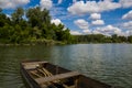 Backwater of the river Tisza in Autumn in Martely