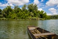 Backwater of the river Tisza in Autumn in Martely