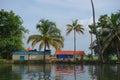 Backwaters network of brackish lagoons in Kerala