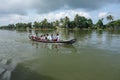 Backwaters network of brackish lagoons in Kerala