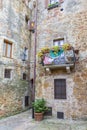 Backyard with a balcony Royalty Free Stock Photo