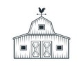 backyard barn farm house storage hangar vector logo design