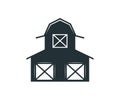 backyard barn farm house storage hangar vector logo design