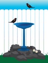 Backyard Bird Bath Royalty Free Stock Photo