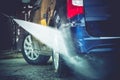 Backyard Car Washing Royalty Free Stock Photo