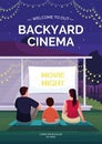 Backyard cinema poster template